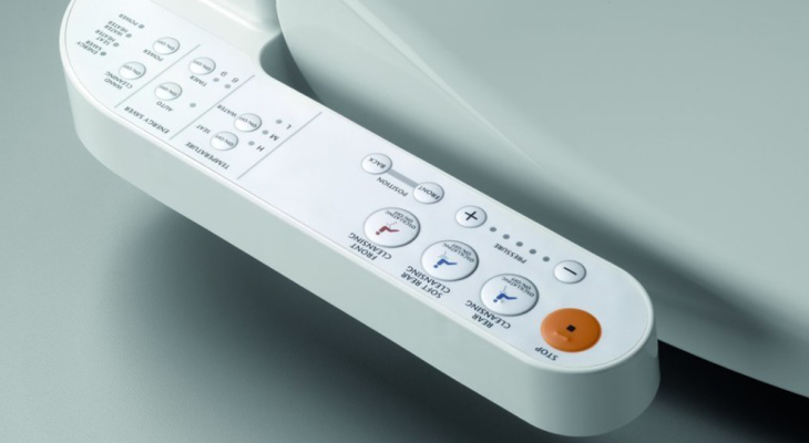 Dettaglio pulsanti washlet giapponese