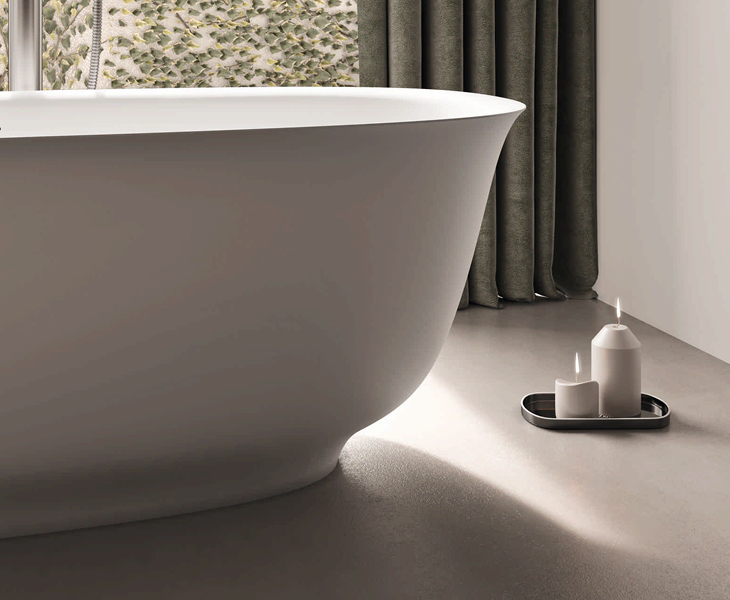 vasca da bagno in camera atmosfera candele