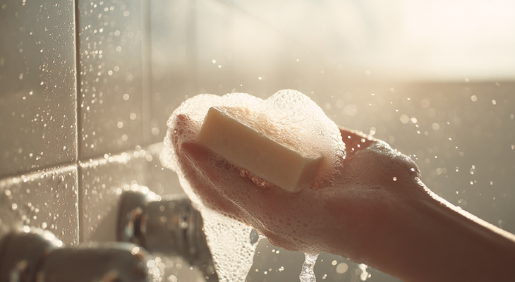 SPRECO_ACQUA17 mano sapone doccia risparmio acqua in doccia